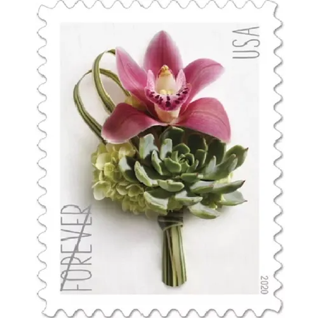 100 Contemporary Boutonniere flower 2020 - 5 Sheets 100 Pcs Unused Stamps for Mailing hot